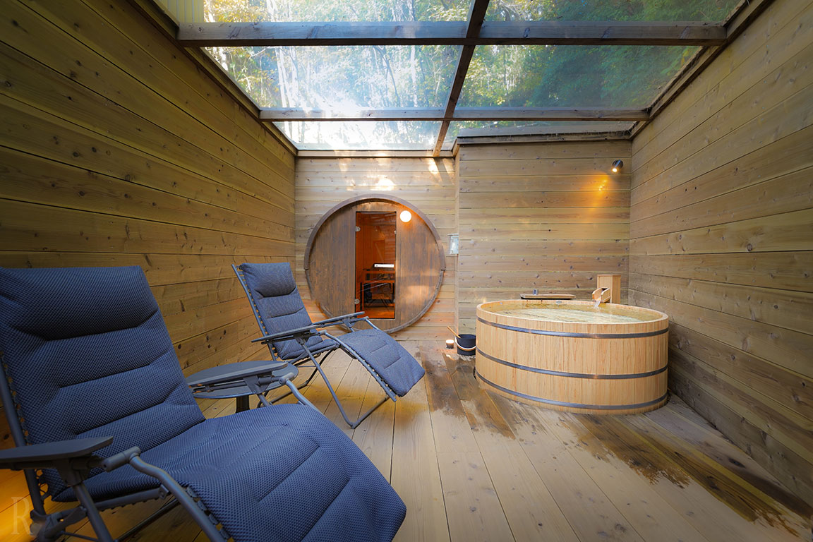 Experience a “Totonou” moment in a barrel sauna